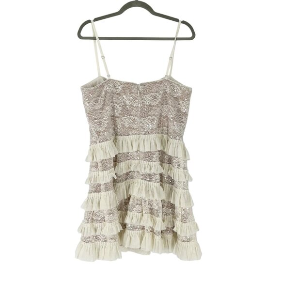 NWT Dress the Population Brynlee Lace/Sequins Mini Dress - Picture 4 of 10